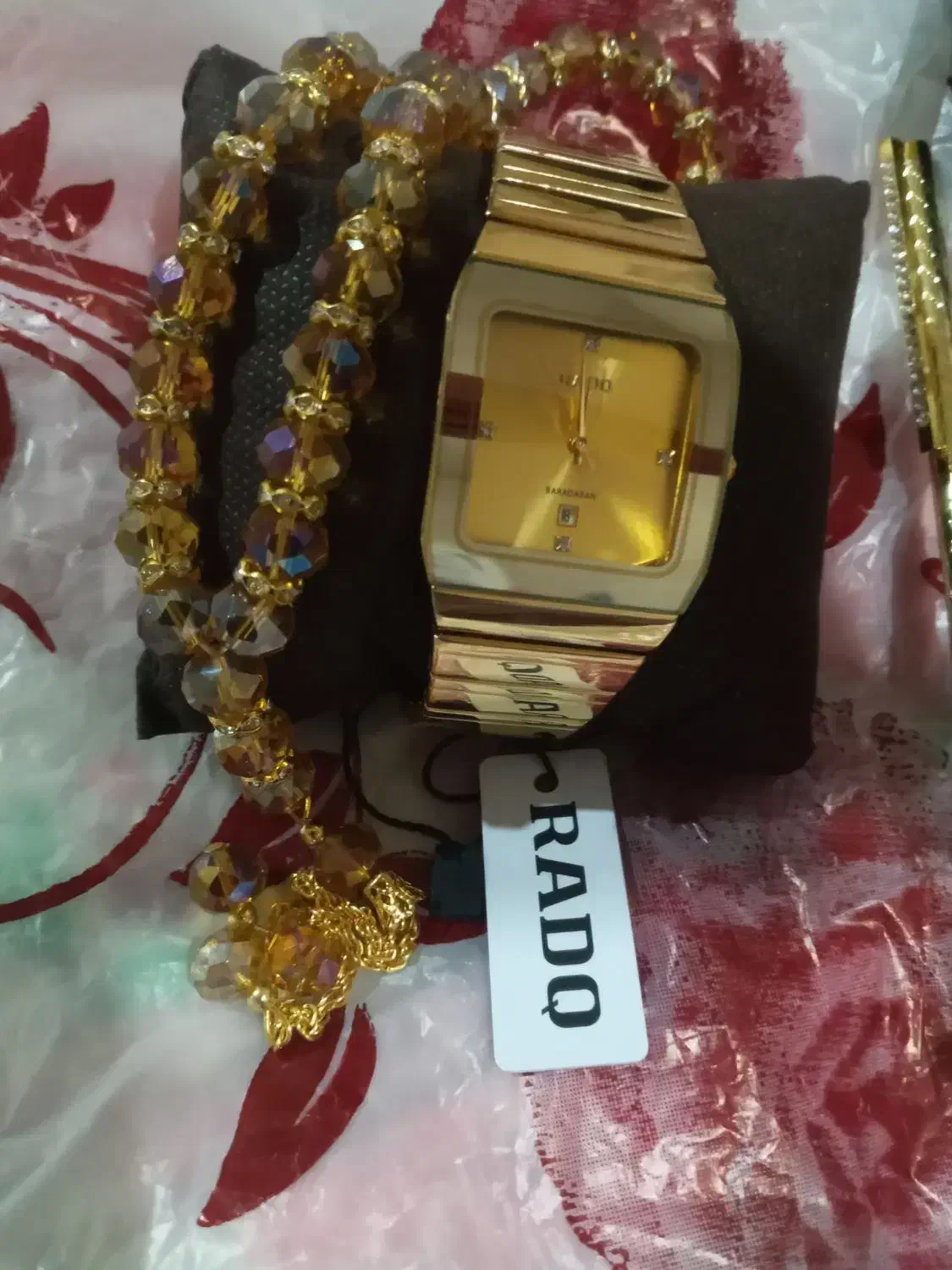 رادو رنگ طلای   نونو آکبنده تو جعبه ضداب|ساعت|خاش, |دیوار