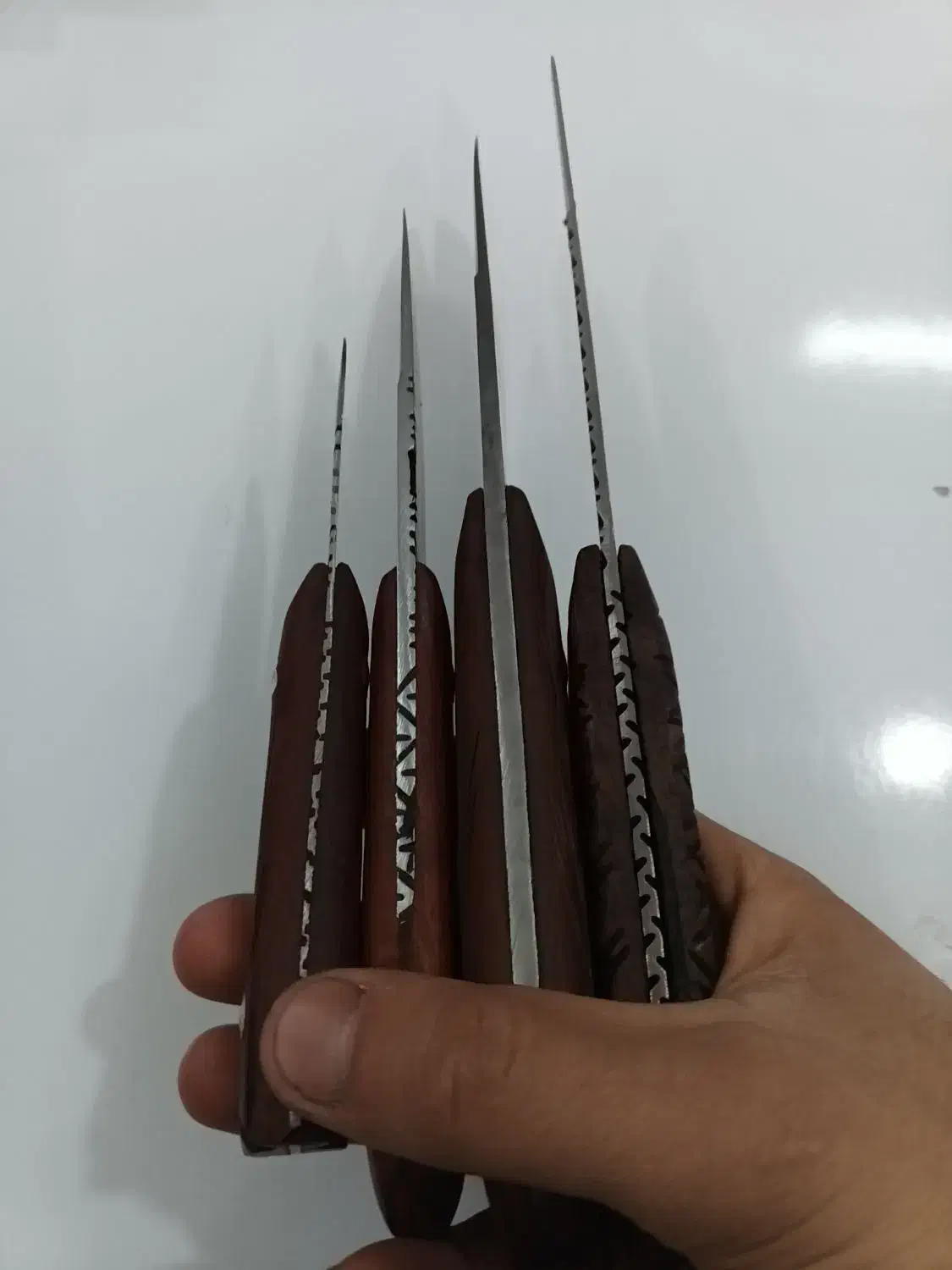 چاقو قصابی و جیبی فنر اره آتیشی فولاد دسته عناب|کوهنوردی و کمپینگ|قم, نخودی|دیوار