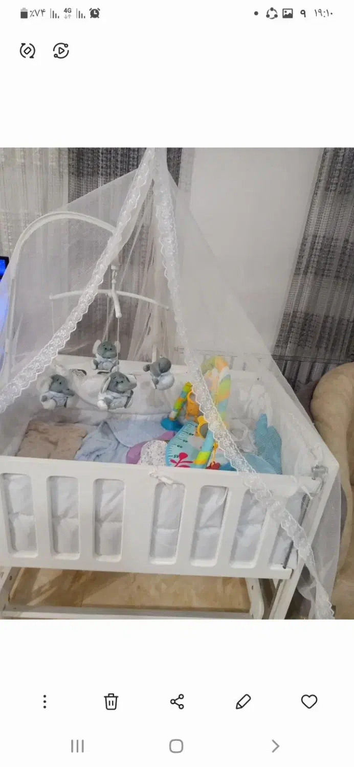 گهواره کودک در حد نو|تخت و صندلی بچه|شهریار, شهرک مصطفی خمینی|دیوار