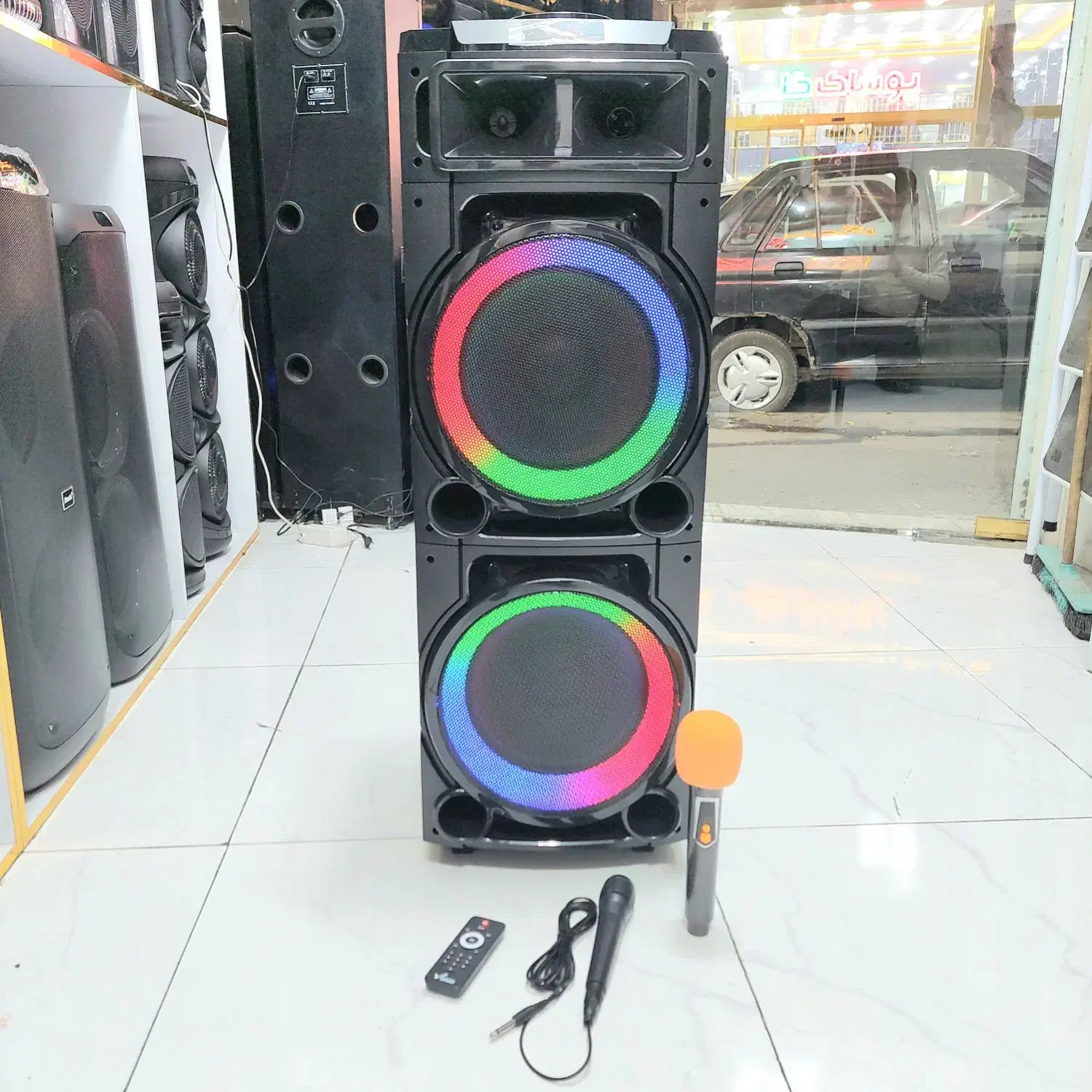 اسپیکر باند سیستم صوتی ۱ متری شارژی ۲ساب ۱۰ اینچ|سیستم صوتی خانگی|تبریز, |دیوار