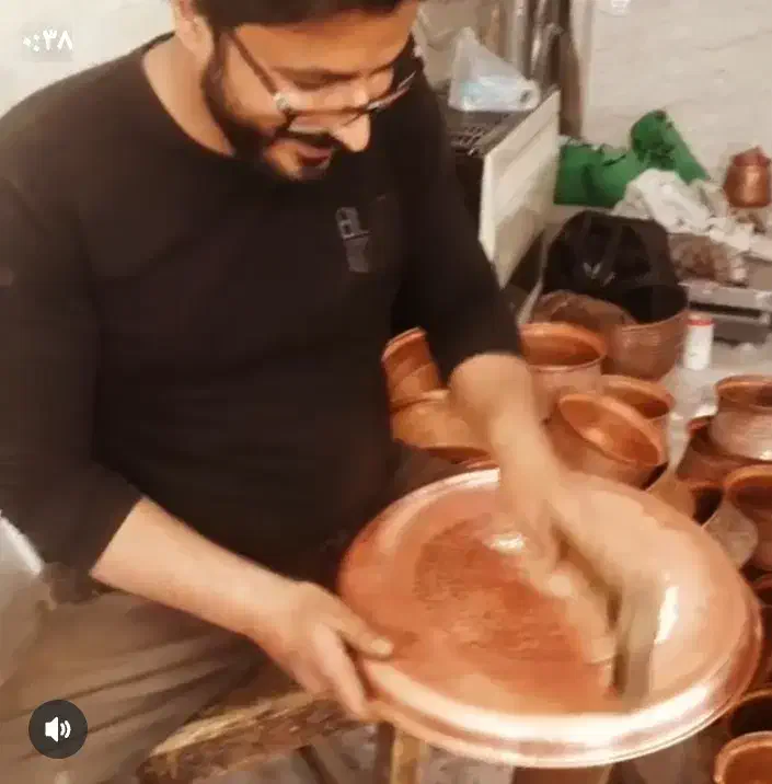 چکش زنی ظروف مسی دست ساز|خدمات پیشه و مهارت|برخوار, |دیوار