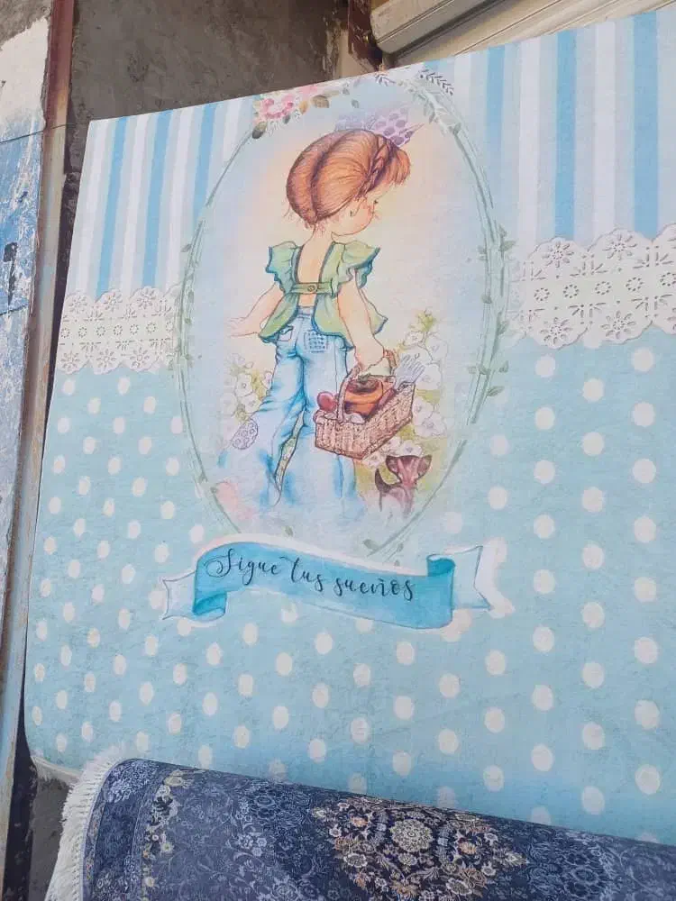 فرشینه فانتزی  ترمز دار باغملک|فرش|ایذه, |دیوار