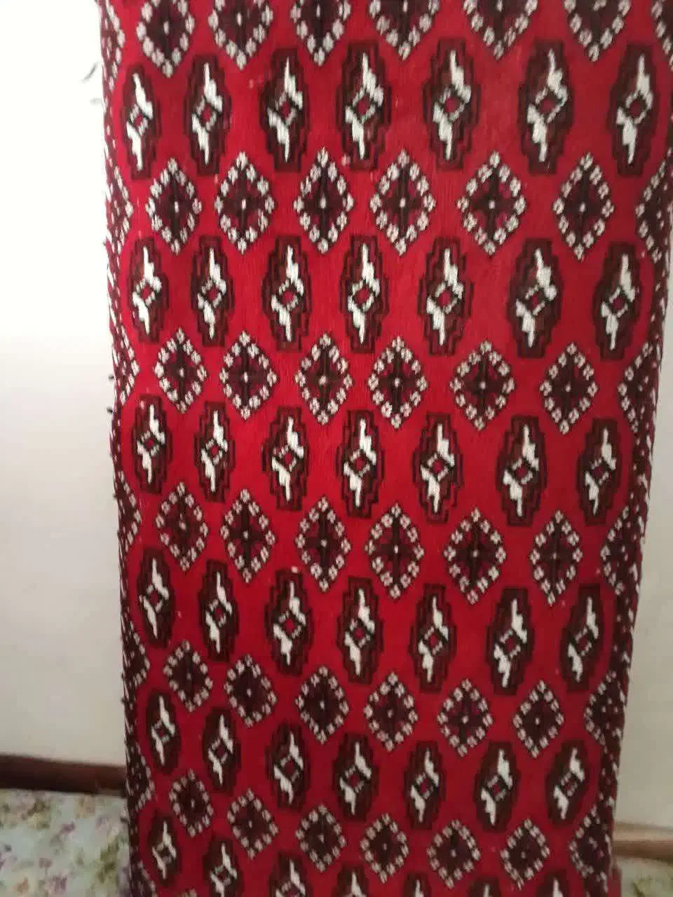 پشتی دستباف ترکمن|پشتی|قم, زنبیل آباد|دیوار