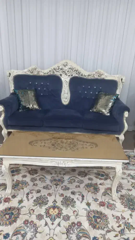 مبلمان استیل کارکرده فقط فروش،مایل به معاوضه نیستم|مبلمان خانگی و میز عسلی|مشکیندشت, |دیوار