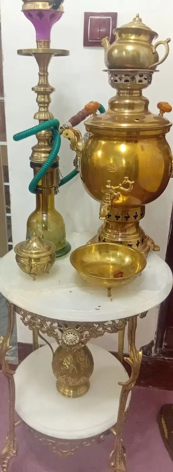 بوفه .میز.سرویس پزیرایی برنجی|بوفه، ویترین، کنسول|بناب, |دیوار