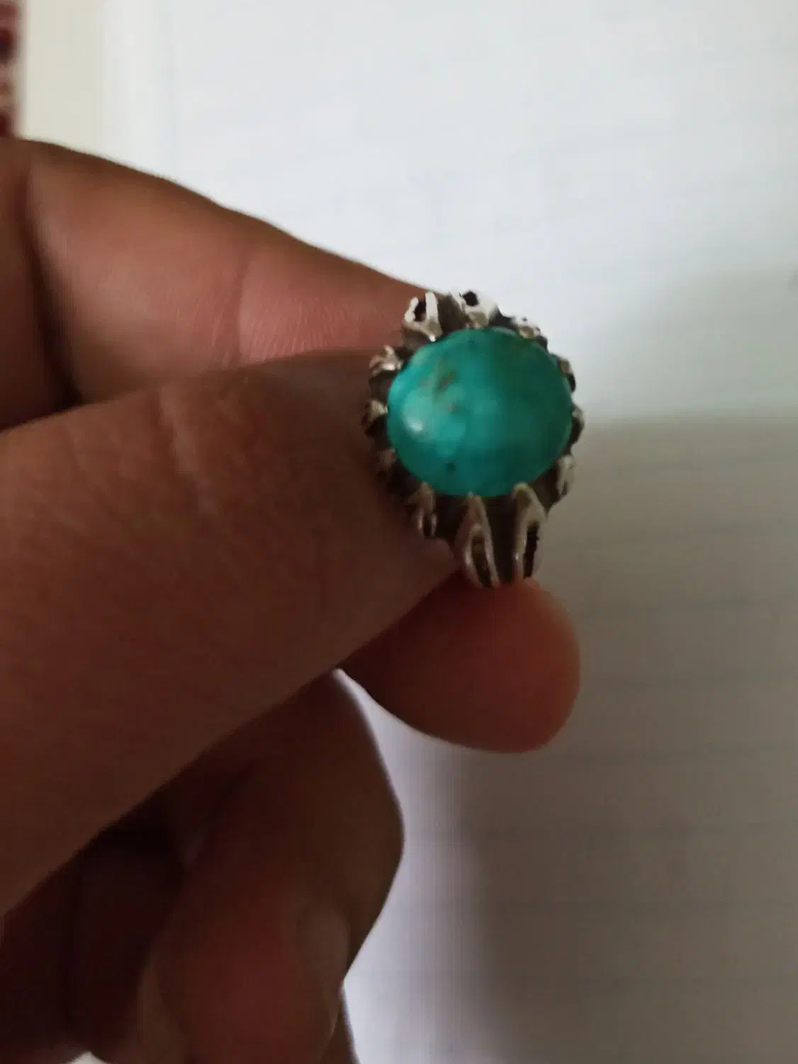 انگشتر فیروزه نیشابوری نقره اصل فروشی|جواهرات|بیرجند, |دیوار