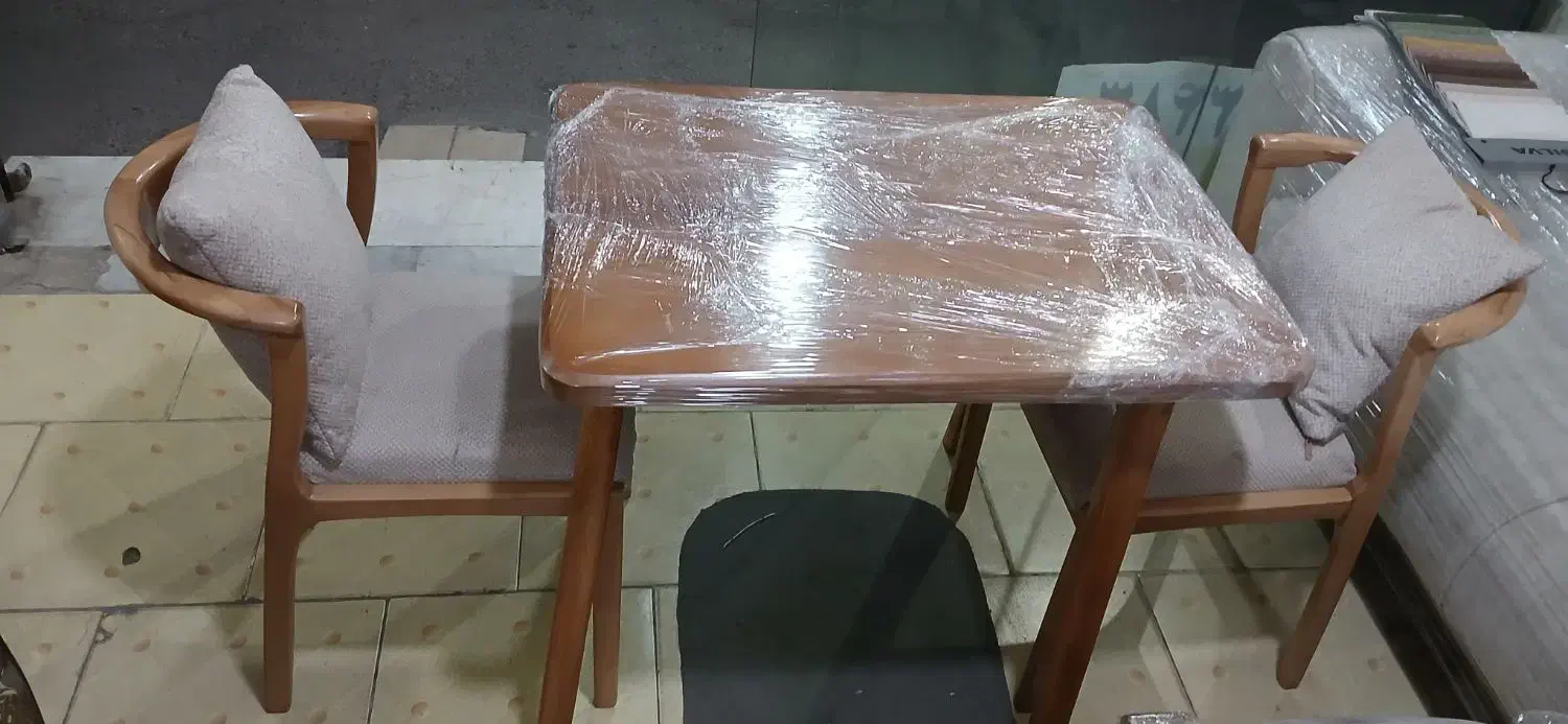 ناهار خوری مینیمال ۲ نفره چوب راش|میز و صندلی غذاخوری|رباطکریم, رباطکریم|دیوار