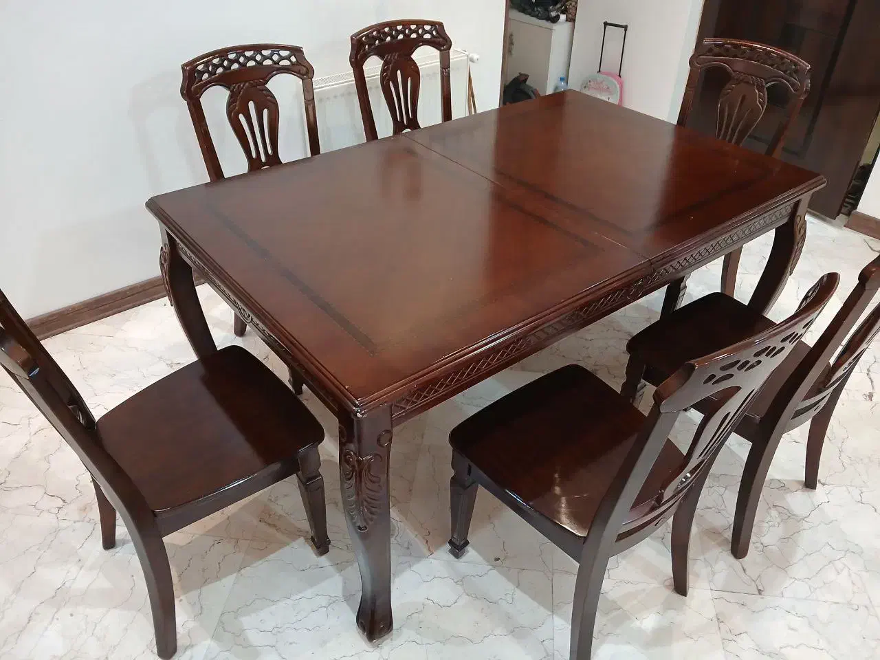 میز نهارخوری مالزی تبدیلشو ۶ به ۸ کمجا|میز و صندلی غذاخوری|تهران, پونک|دیوار