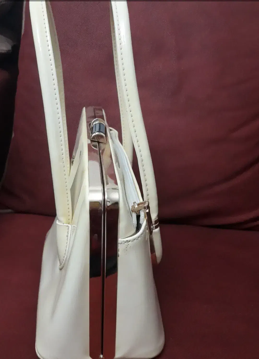 کیف ورنی خارجی نو کرم رنگ|کیف، کفش، کمربند|شیراز, فرگاز|دیوار