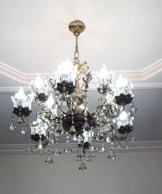 لوستر برنجی|لوستر و چراغ آویز|نسیم‌شهر, |دیوار