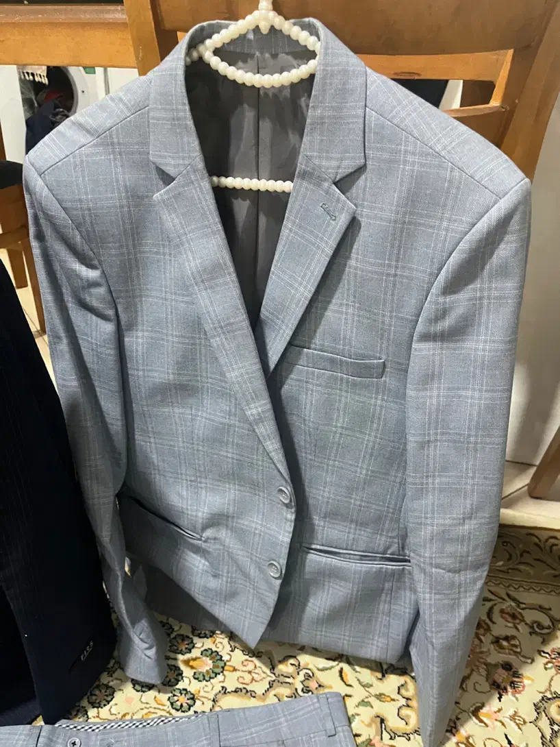 دو دست کت و شلوار سرمه ای و خاکستری|لباس|ری, فیروزآبادی|دیوار