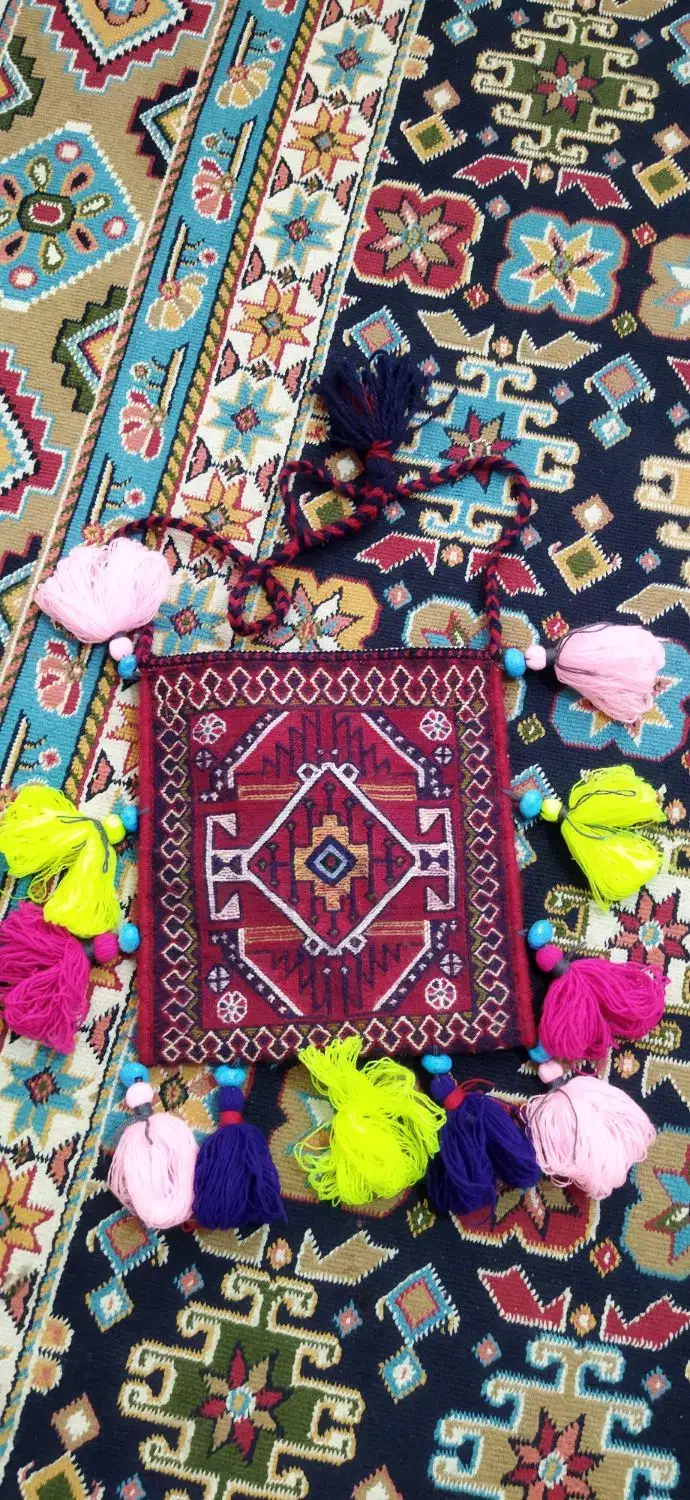 تمچه،گلیم،قالی،فرش|گلیم، جاجیم، گبه|ایذه, |دیوار