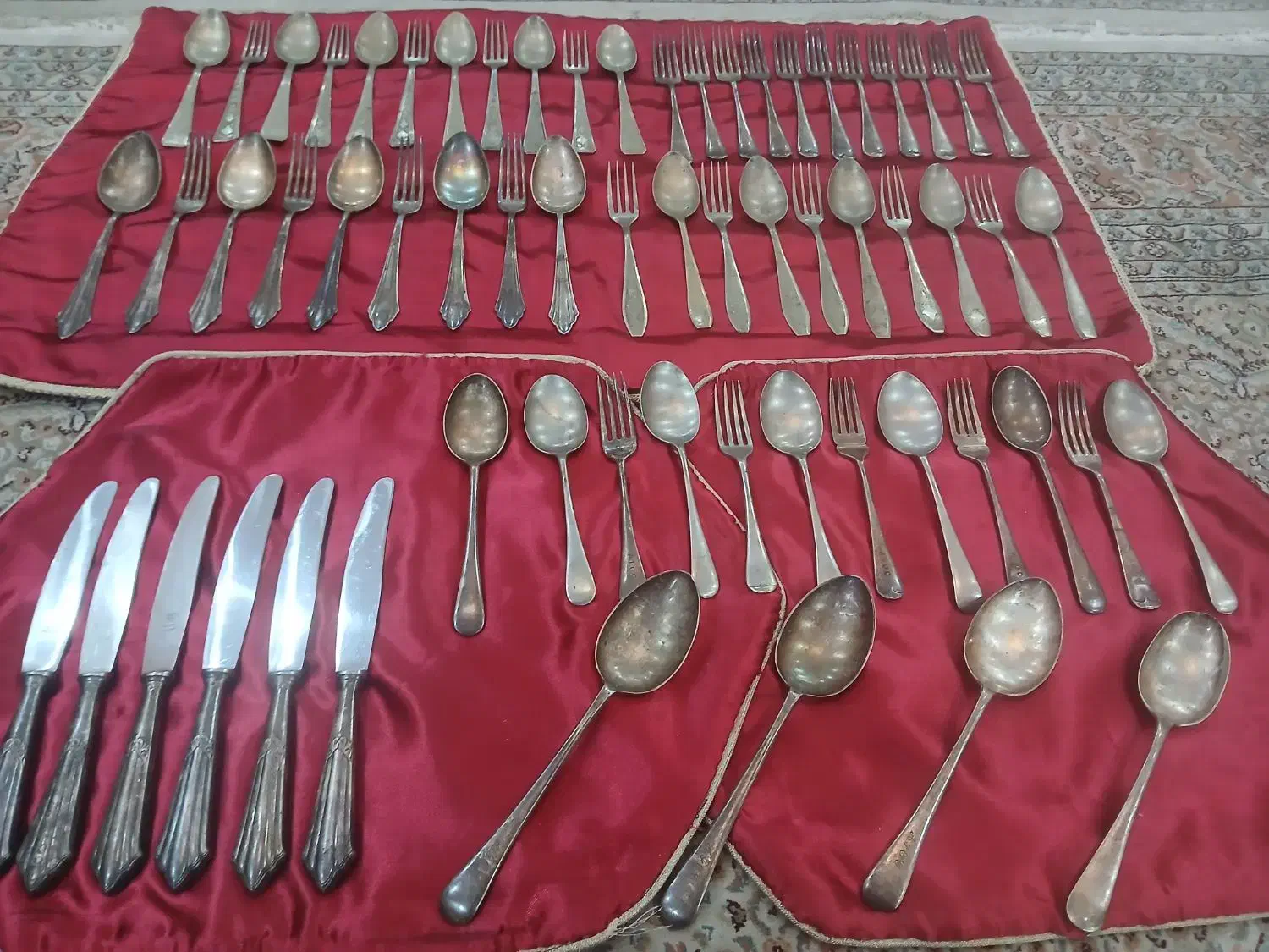 قاشق و چنگال و چاقو انگلیسی با قدمت ۹۰سال|کلکسیون اشیاء عتیقه|تهران, فدک|دیوار