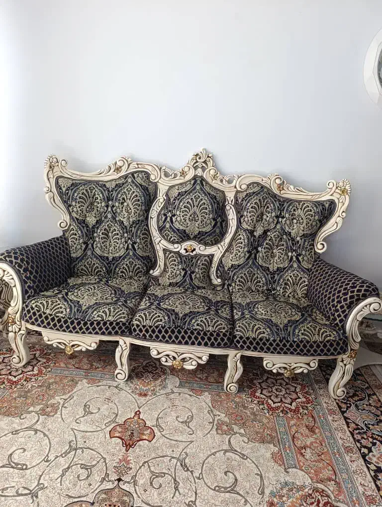 مبل سلطنتی 7نفره 3عددعسلی|مبلمان خانگی و میز عسلی|بهارستان, |دیوار