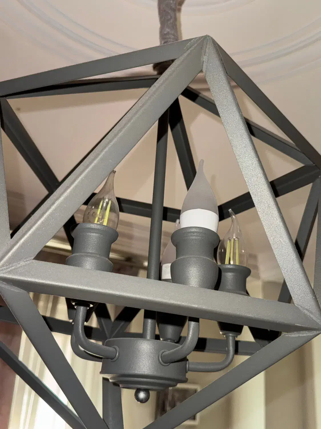 لوستر فلزی طوسی|لوستر و چراغ آویز|تهران, فدک|دیوار