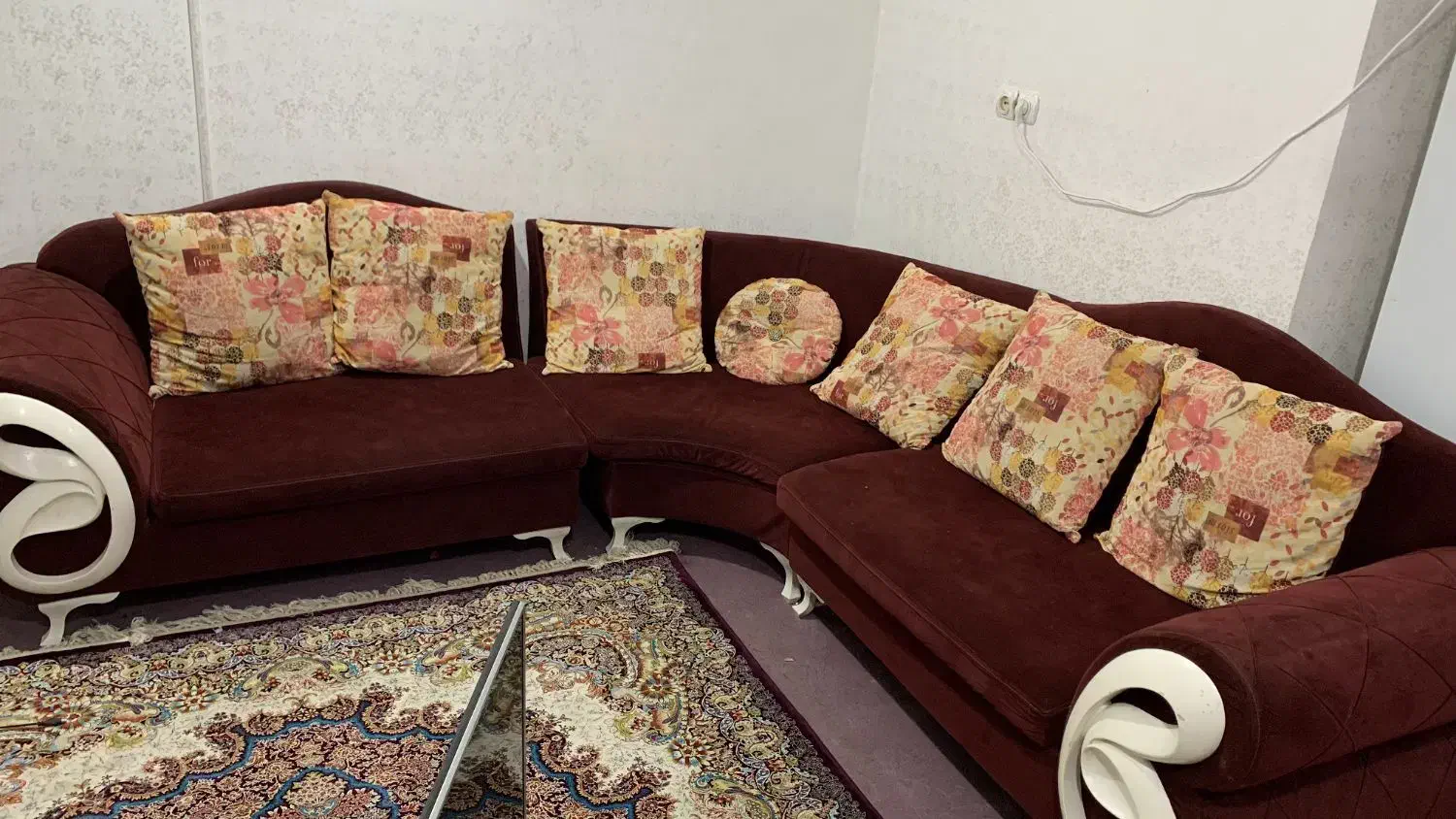 مبل ال 9نفره کاملا تمیز|مبلمان خانگی و میز عسلی|اهواز, شهرک دانشگاه|دیوار