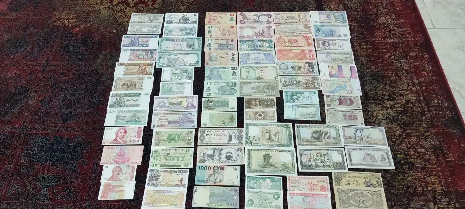 36 جفت اسکناس خارجی کلکسیونی|کلکسیون سکه، تمبر، اسکناس|تهران, هروی|دیوار