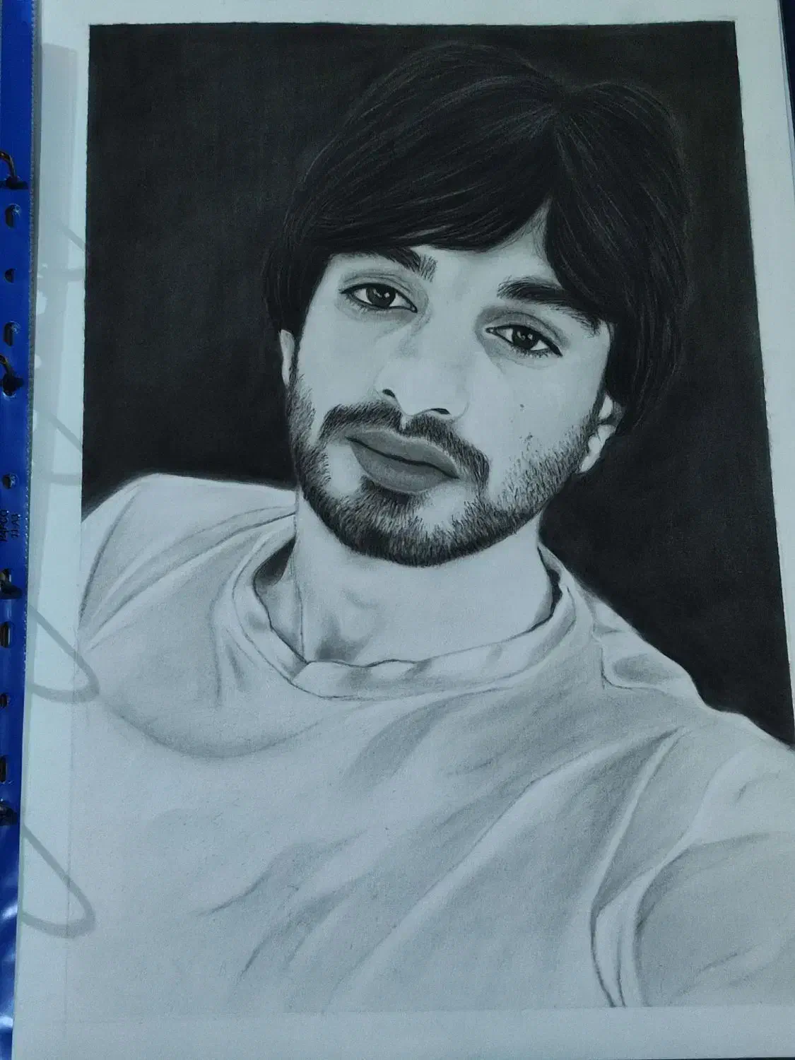 طراحی سیاه قلم چهره|تابلو، نقاشی، عکس|میرجاوه, |دیوار