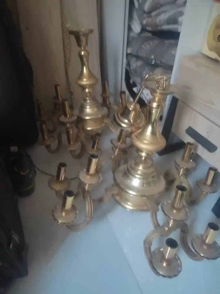 فروش خریدار لوستر آبکاری آینه شمعدان برنزی برنجی|لوستر و چراغ آویز|تهران, تهرانپارس شرقی|دیوار