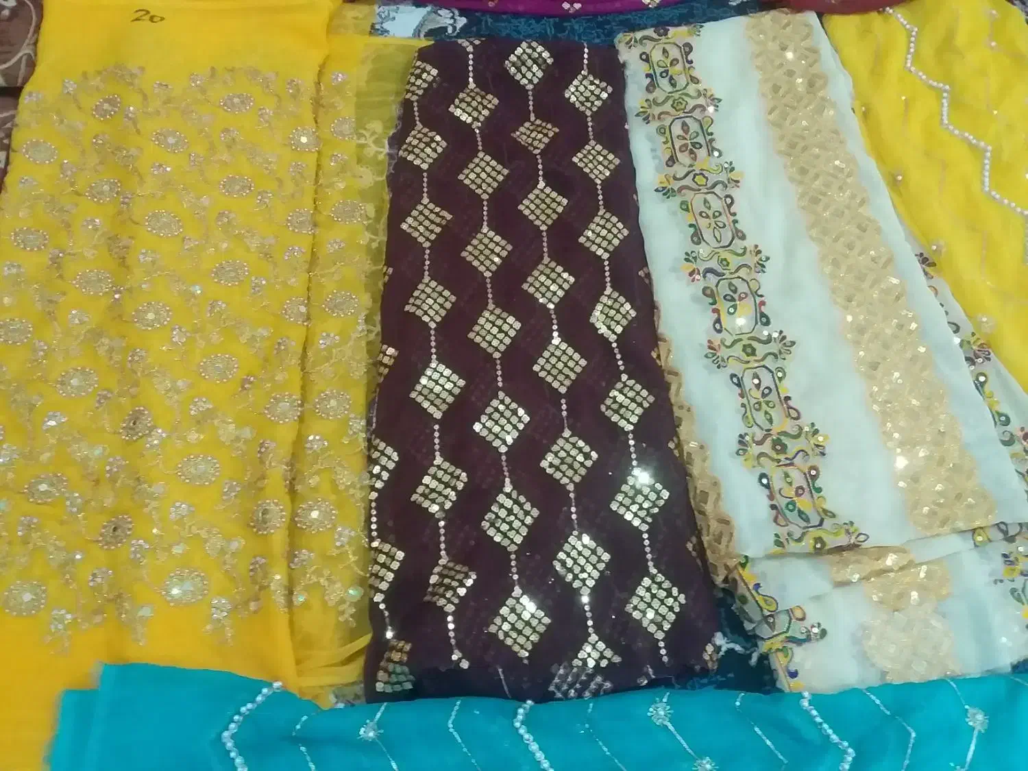 پارچه حریر سنگ دوز شده|لباس|کارون, |دیوار