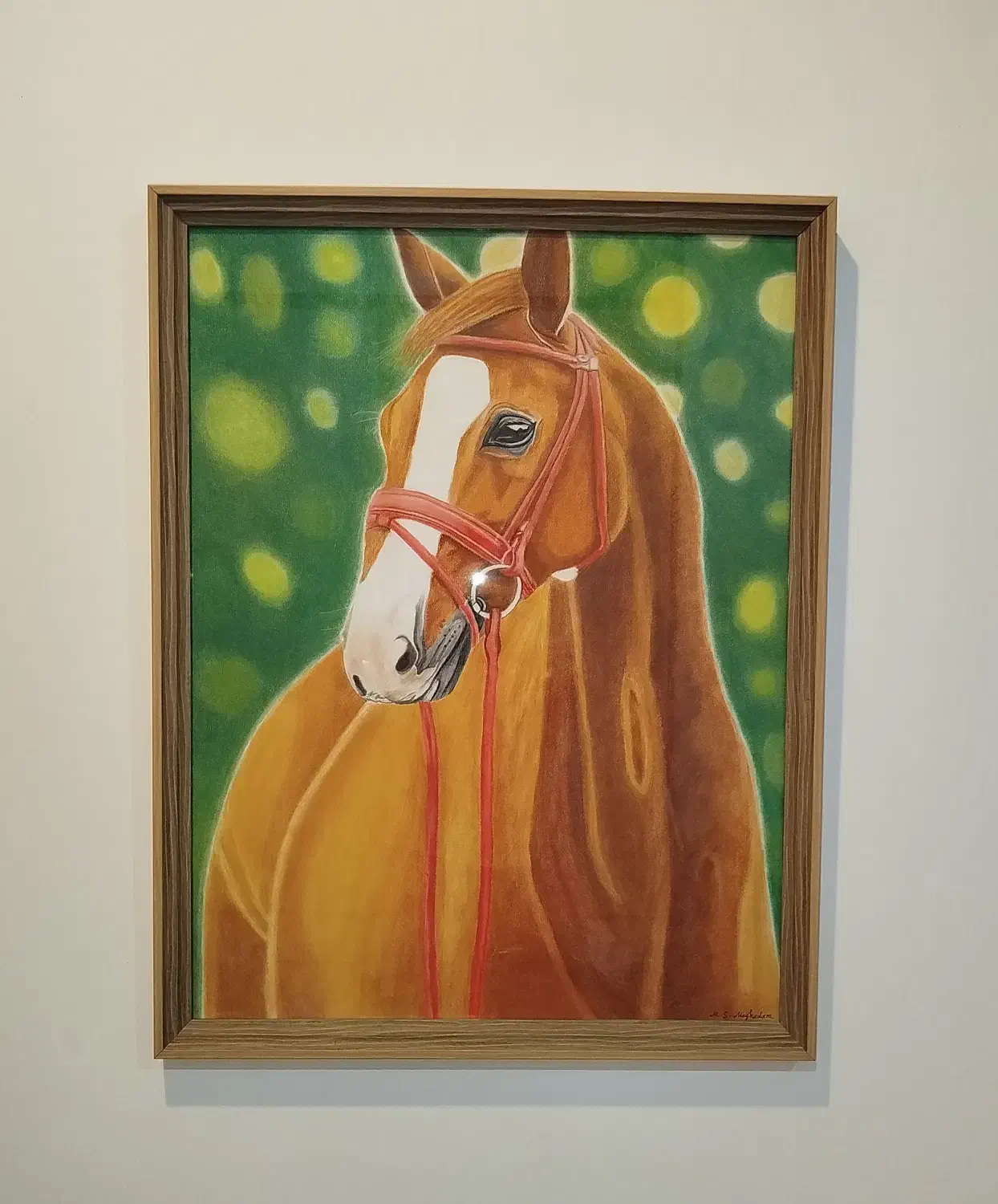 تابلو نقاشی/ اسب/ پاستل گچی/ کاردست|تابلو، نقاشی، عکس|کاشان, زیارتی|دیوار