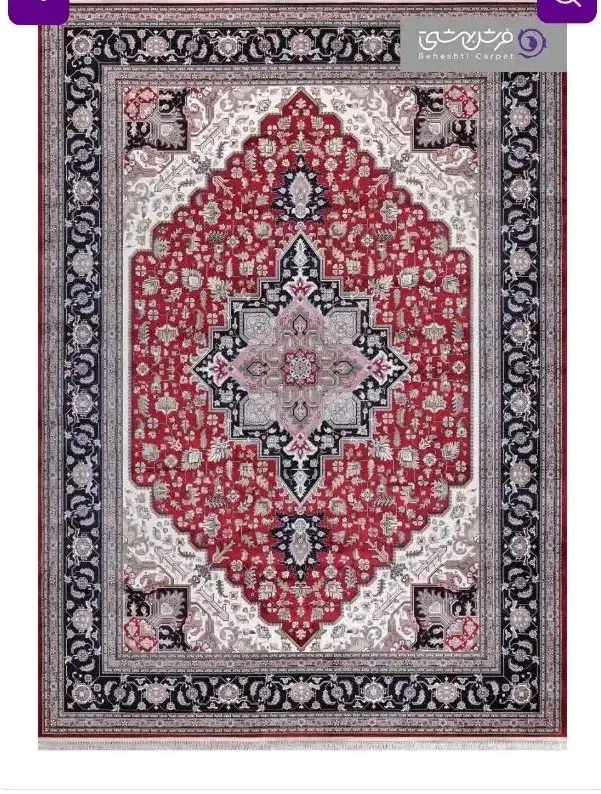 فوری 1200شانه تمام آبریشم طرح دست بافت زیر قیمت|فرش|آمل, |دیوار