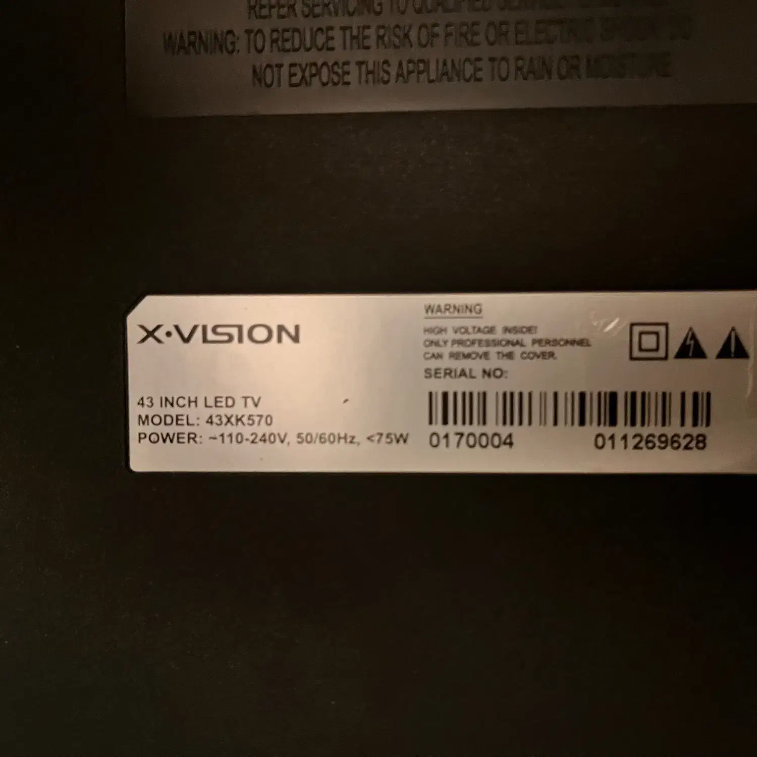 تلویزیون LED 43 اینچ XVISION مدل 43XK750|تلویزیون و پروژکتور|تبریز, |دیوار