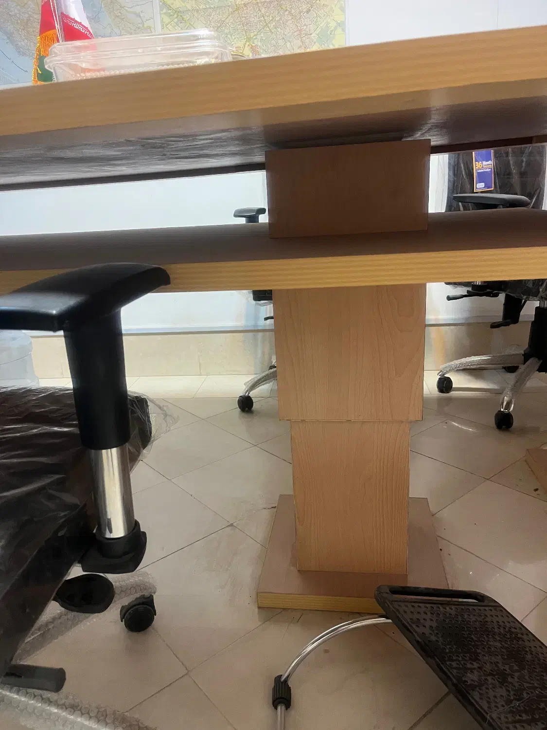 میز  کنفرانس و شلف ام دی اف درجه دو حد نو|دفتر کار|یزد, |دیوار