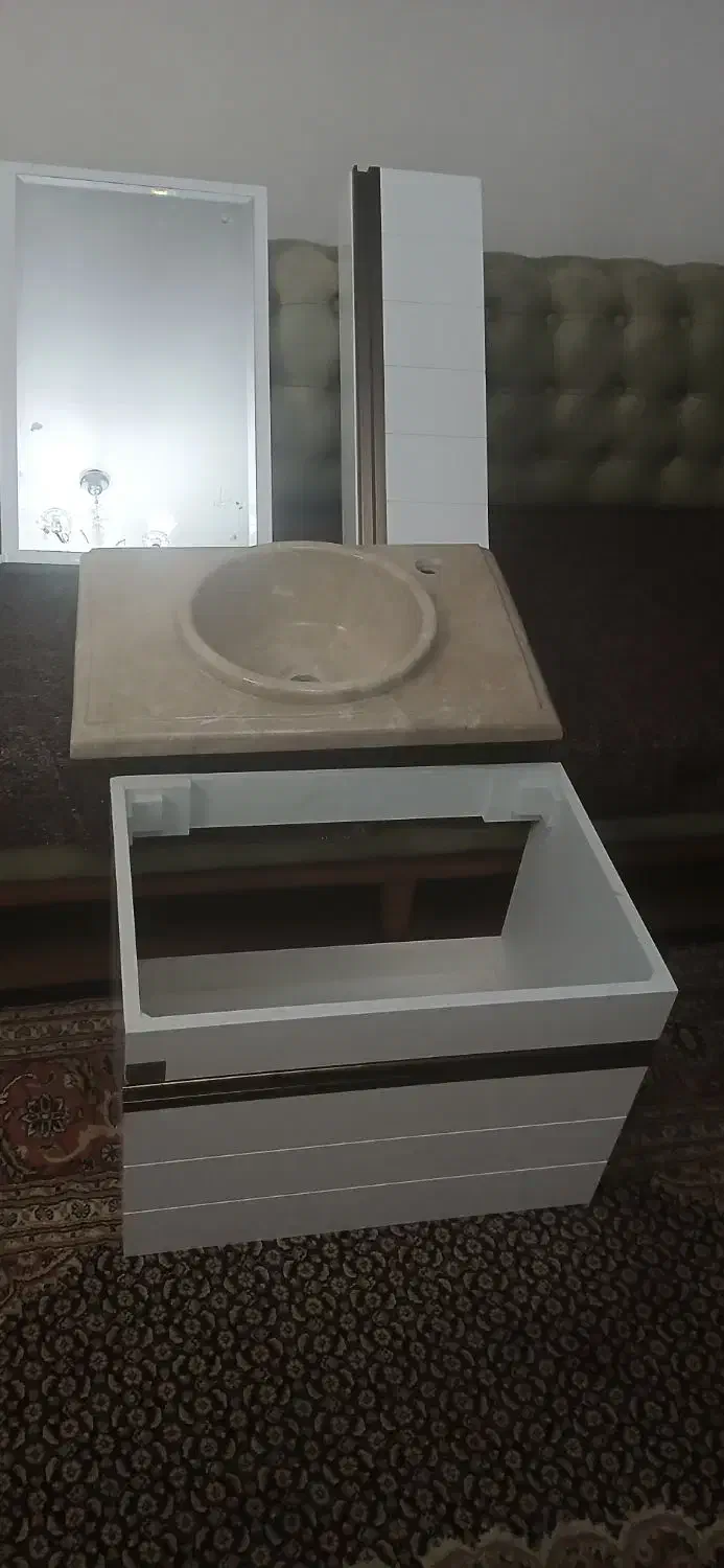 روشویی کابیندار سنگی نو|لوازم حمام|اردبیل, |دیوار