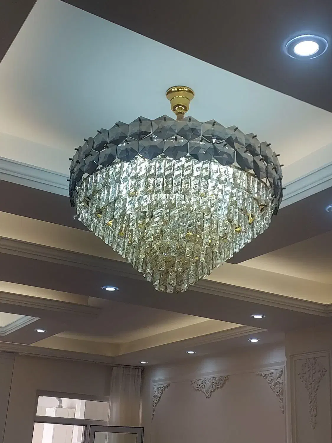 دوعدد لوستر سایز ۸۵ برلیان دوعدد لوستر کهکشانی|لوستر و چراغ آویز|باقرشهر, |دیوار