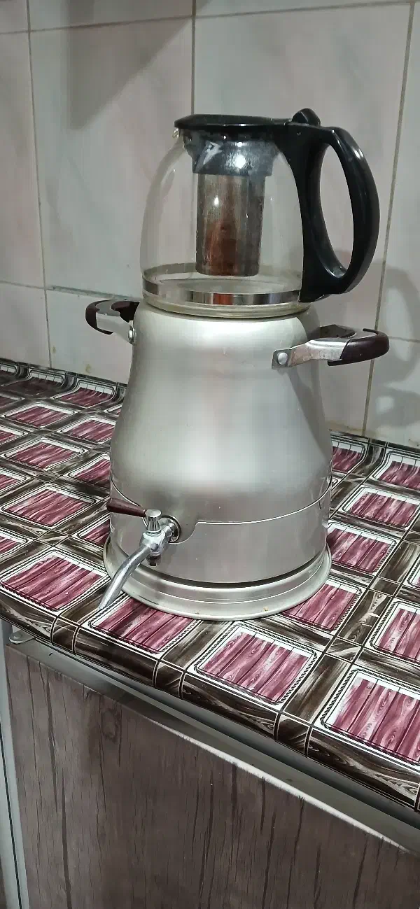 چای ساز  و۶ عدد کاسه سفالی|سماور، چای‌ساز، قهوه‌ساز|دزفول, |دیوار