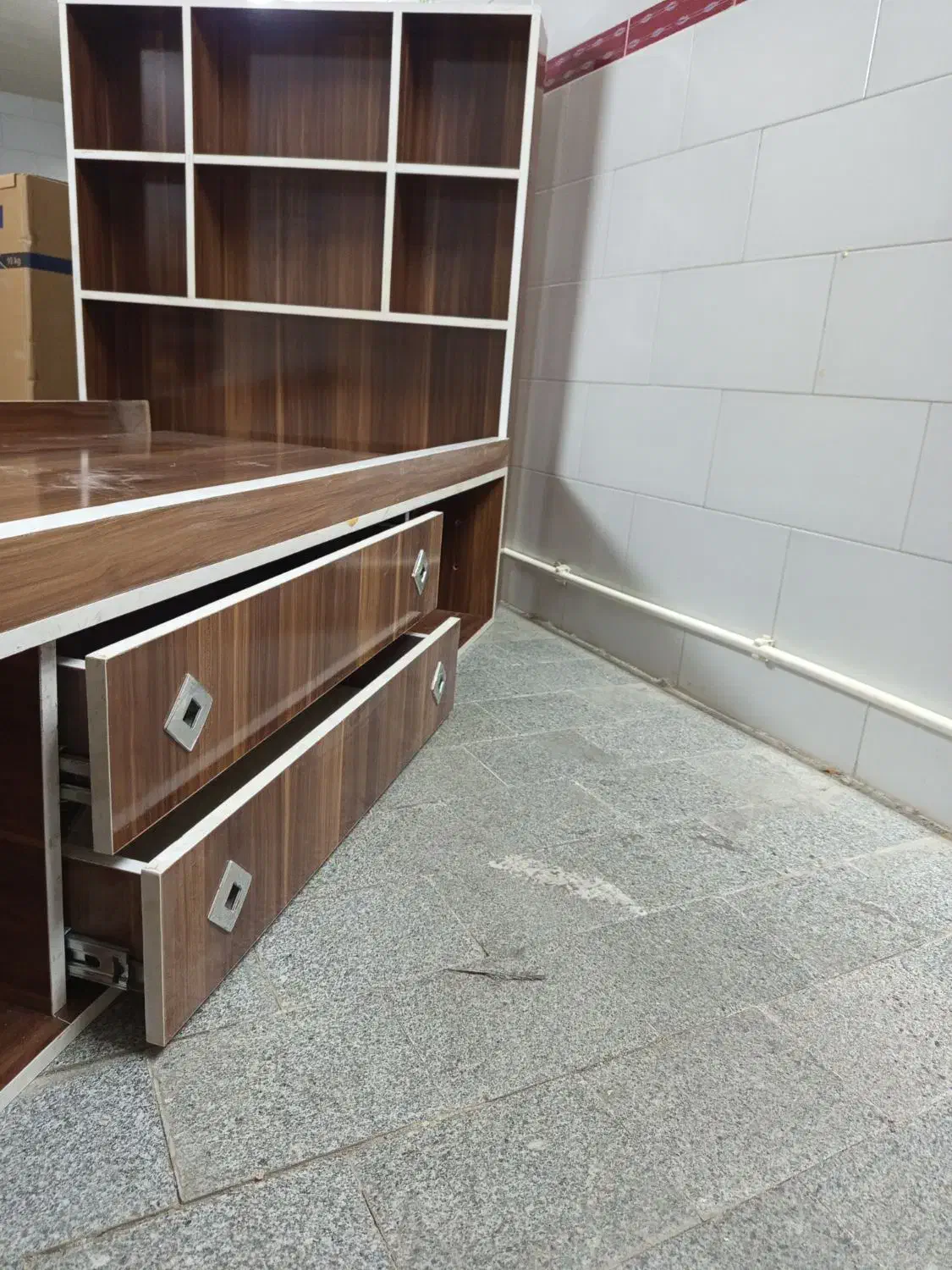 فروش تخت یک نفره با تشک و کتابخونه|تخت و سرویس خواب|اردکان, |دیوار