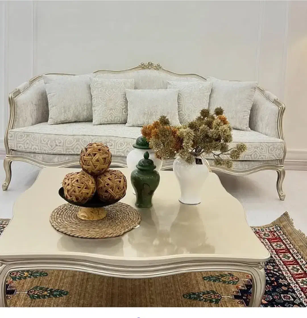 مبل سه گل فرانسوی با پارچه پتینه ضدلک/خرید اقساطی/|مبلمان خانگی و میز عسلی|اردبیل, |دیوار