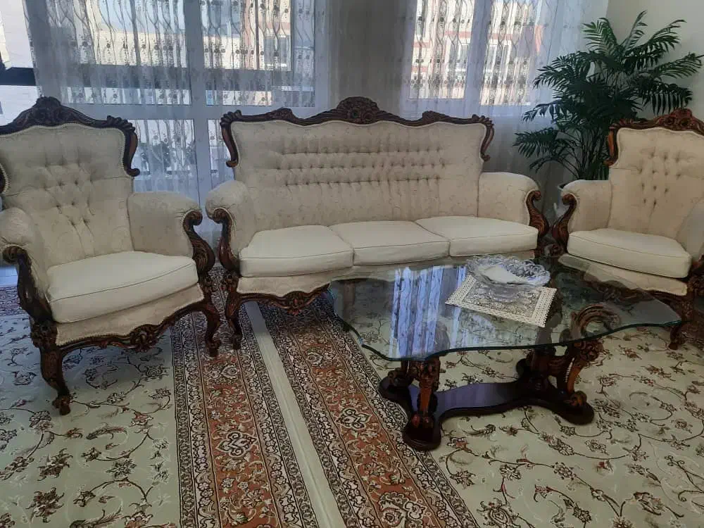 مبلمان استیل ۷ نفره + ناهار خوری ۸ نفره|مبلمان خانگی و میز عسلی|پردیس, فاز ۴|دیوار