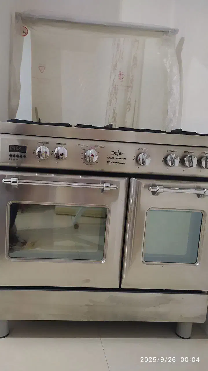 اجاق گاز تکنو دو فر استیل سیلور|اجاق گاز و لوازم برقی پختوپز|بهارستان, |دیوار