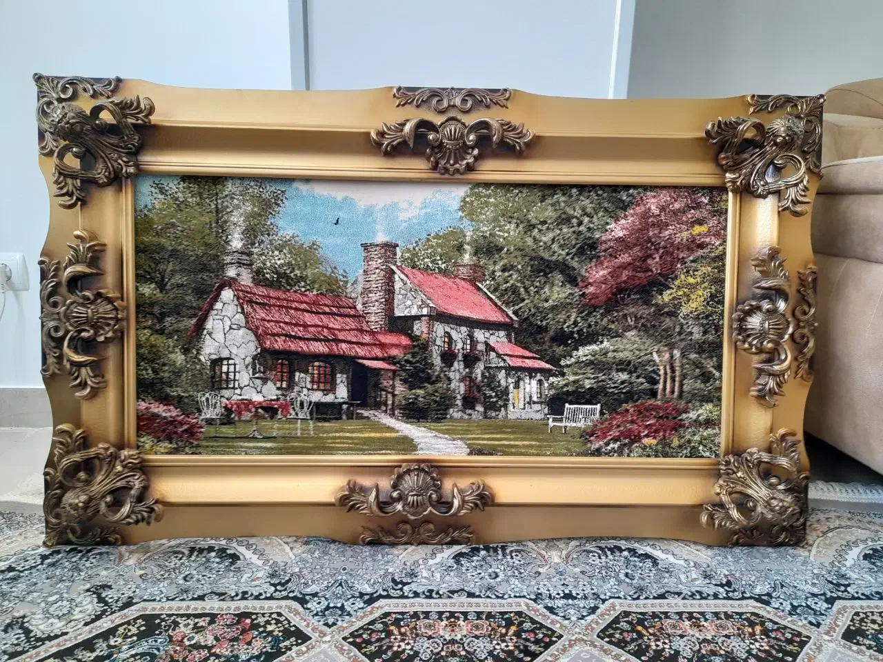 تابلو فرش منظره|تابلو فرش|مشکیندشت, |دیوار