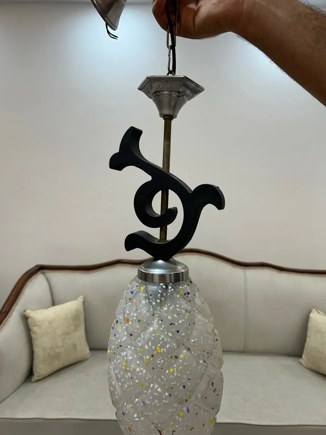 لوستر شیشه ای|لوستر و چراغ آویز|محمدیه-قزوین, |دیوار