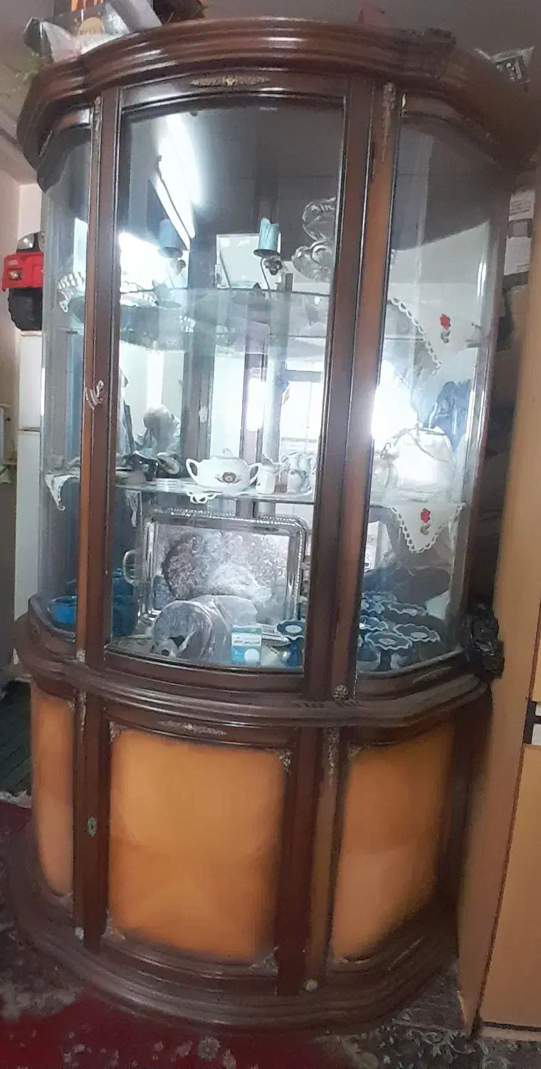 ویترین چوبی|بوفه، ویترین، کنسول|بروجن, |دیوار