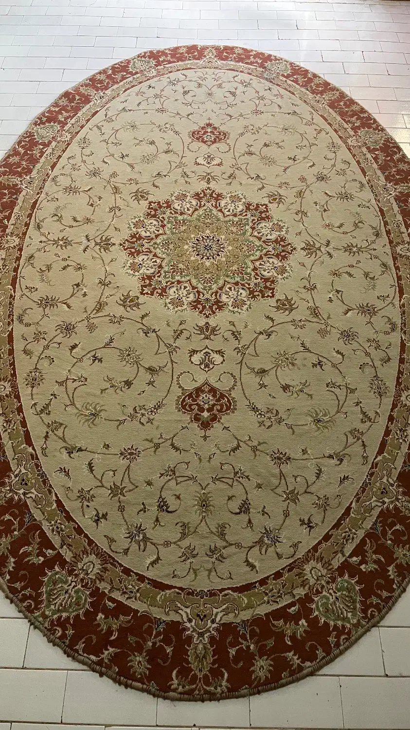 فرش ۶ متری بیضی|فرش|کرج, باغستان|دیوار