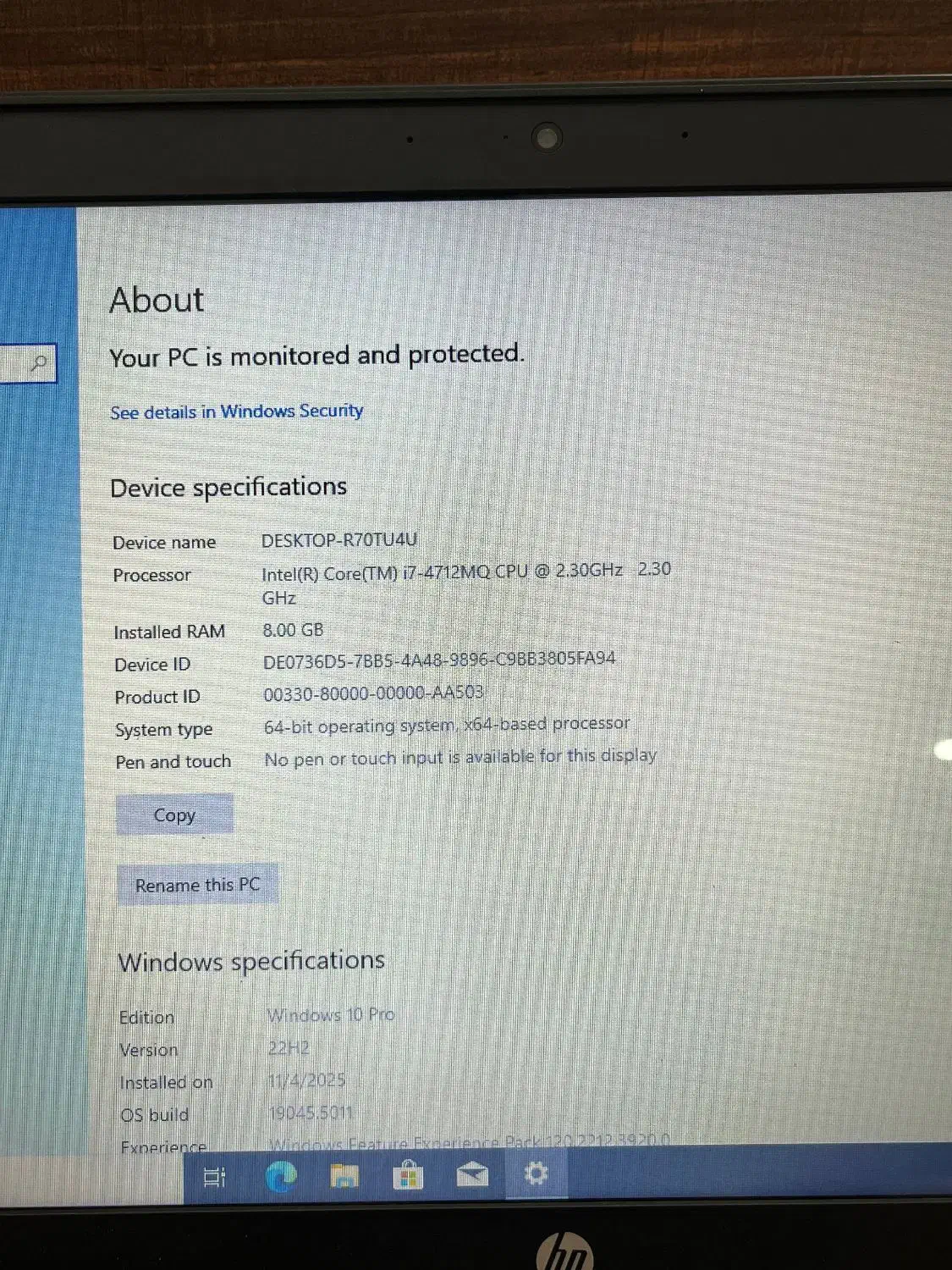 لپ تاپ hp سی پی یو core i7|رایانه همراه|شیراز, وصال|دیوار