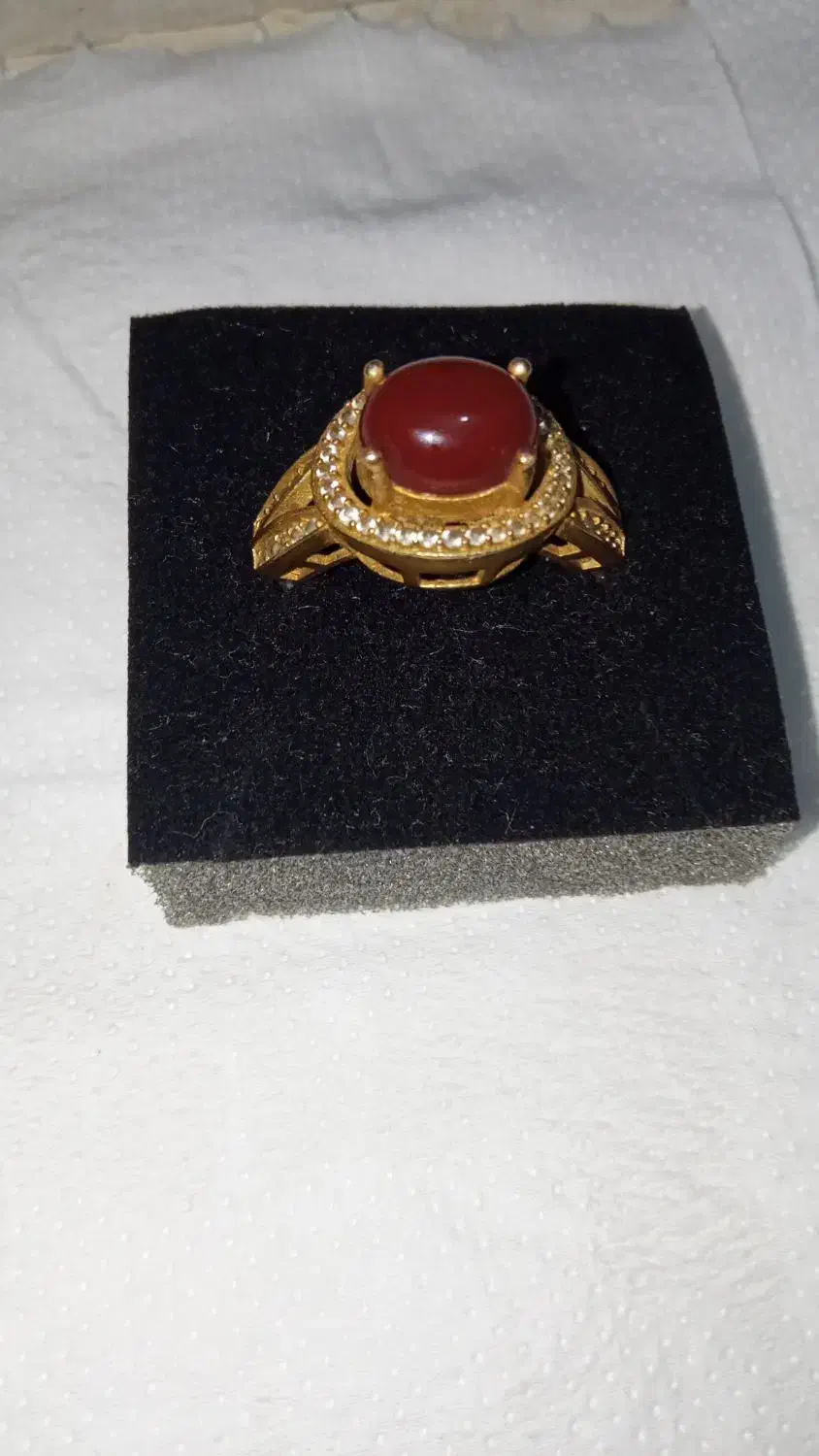 انگشتر نقره زنانه آبکاری طلا|جواهرات|اهواز, کوی نفت|دیوار