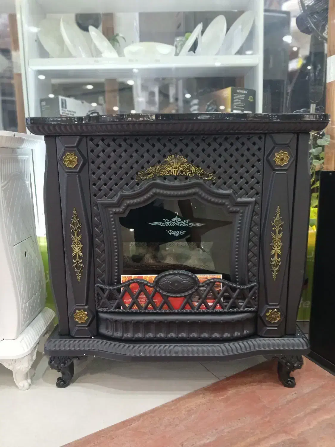 بخاری گازی شومینه بزرگ حصیری30000پایه دارباگارانتی|بخاری، هیتر، شومینه|مشهد, طلاب|دیوار