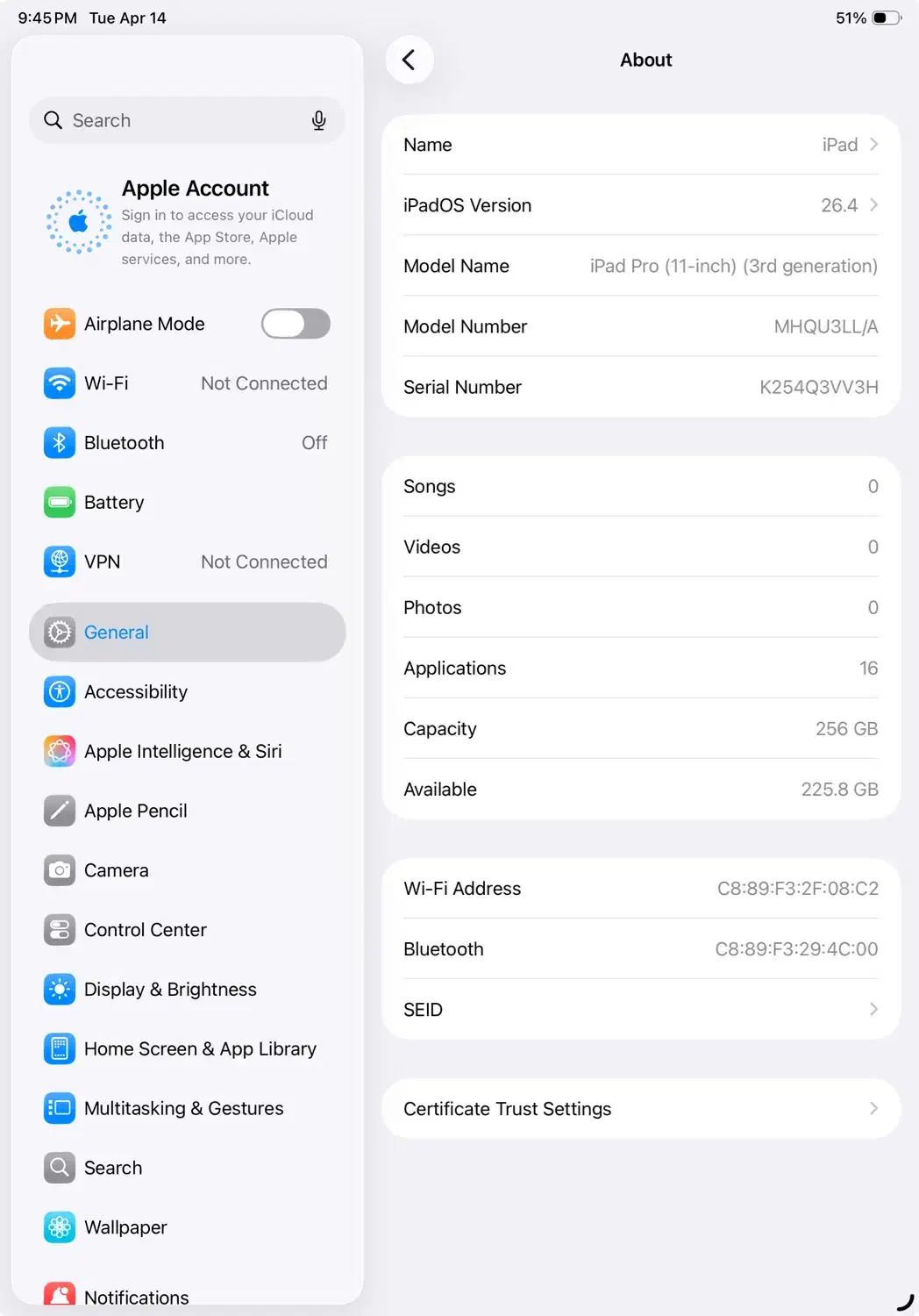 iPad Pro 11 inch 256 GB|تبلت|بندرعباس, |دیوار