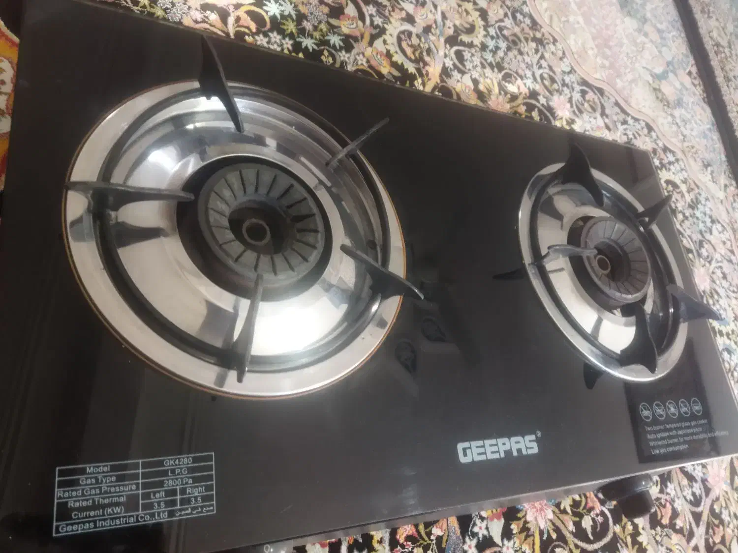 چراغ گاز دو شعله مارک جیپاس|اجاق گاز و لوازم برقی پختوپز|بندر دیر, |دیوار