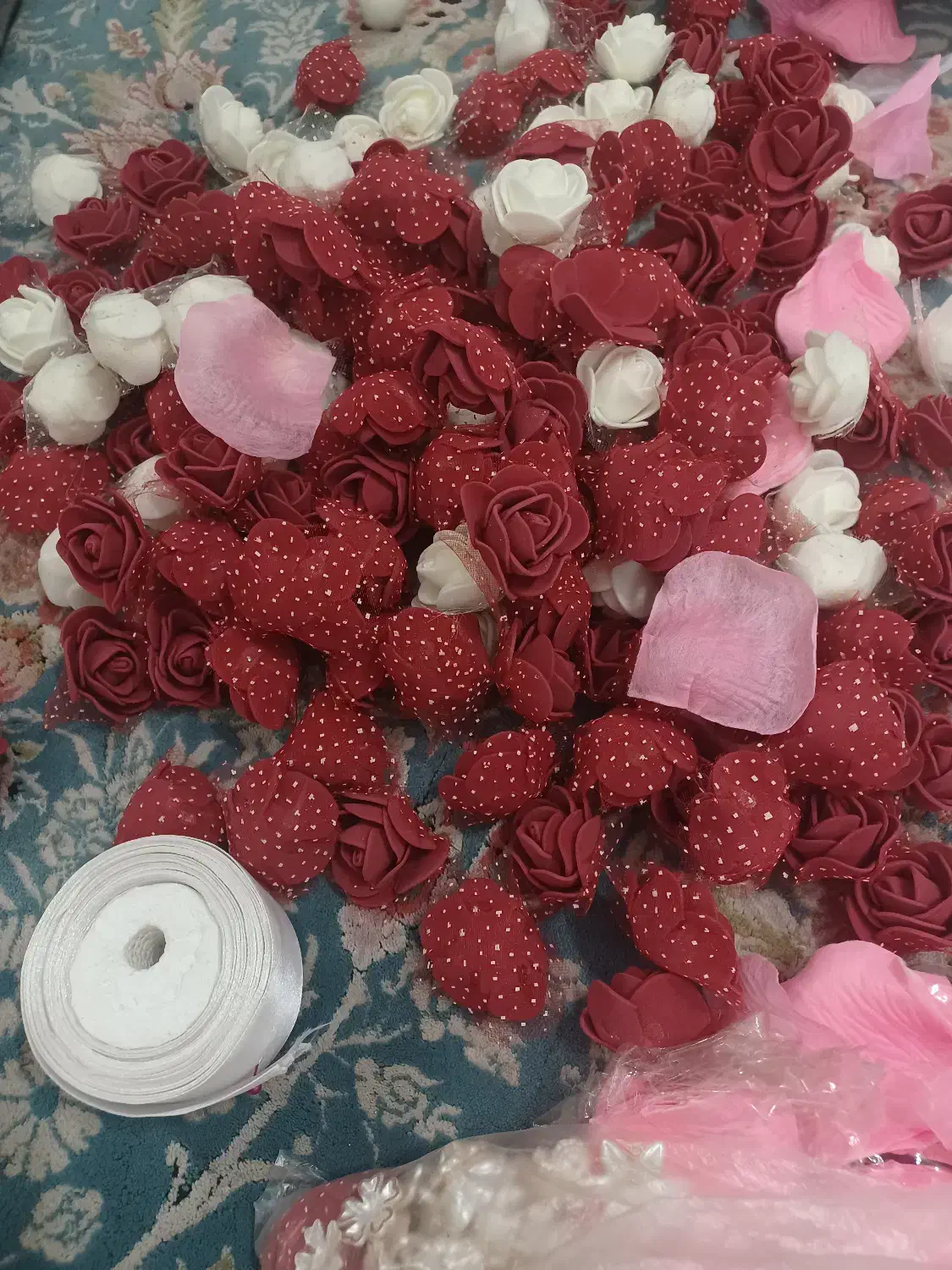 گل رز گل کریستال و لپه ای|گل مصنوعی|مشهد, موسوی قوچانی|دیوار