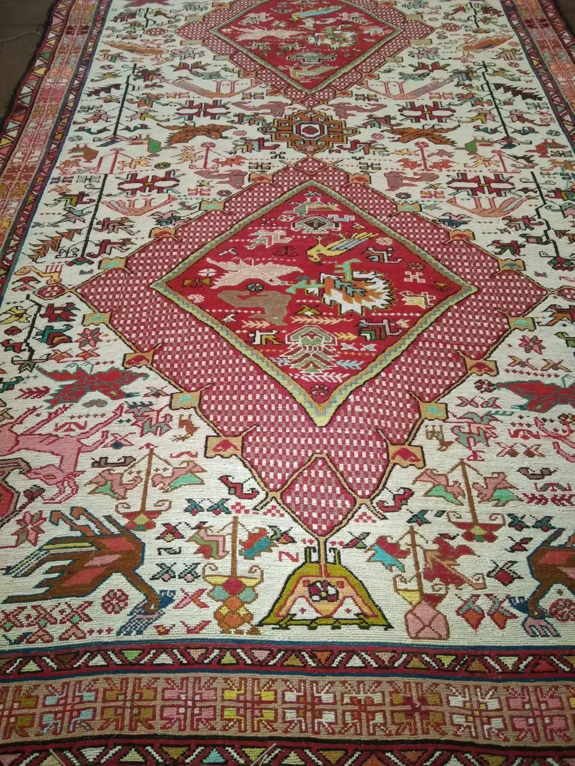 ورنی تمام ابریشم|گلیم، جاجیم، گبه|تبریز, |دیوار