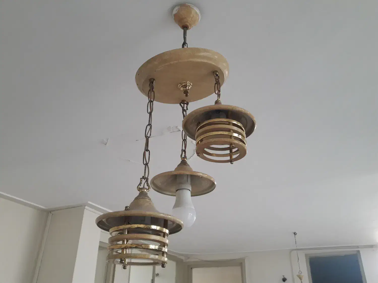 لوستر طرح چوب|لوستر و چراغ آویز|کرمانشاه, |دیوار