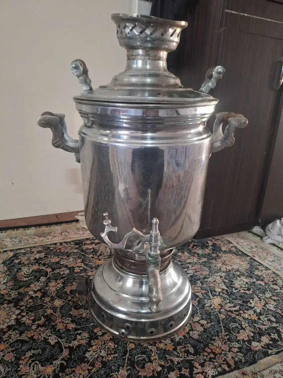 سماور مسجدی بزرگ سالم|سماور، چای‌ساز، قهوه‌ساز|نسیم‌شهر, |دیوار