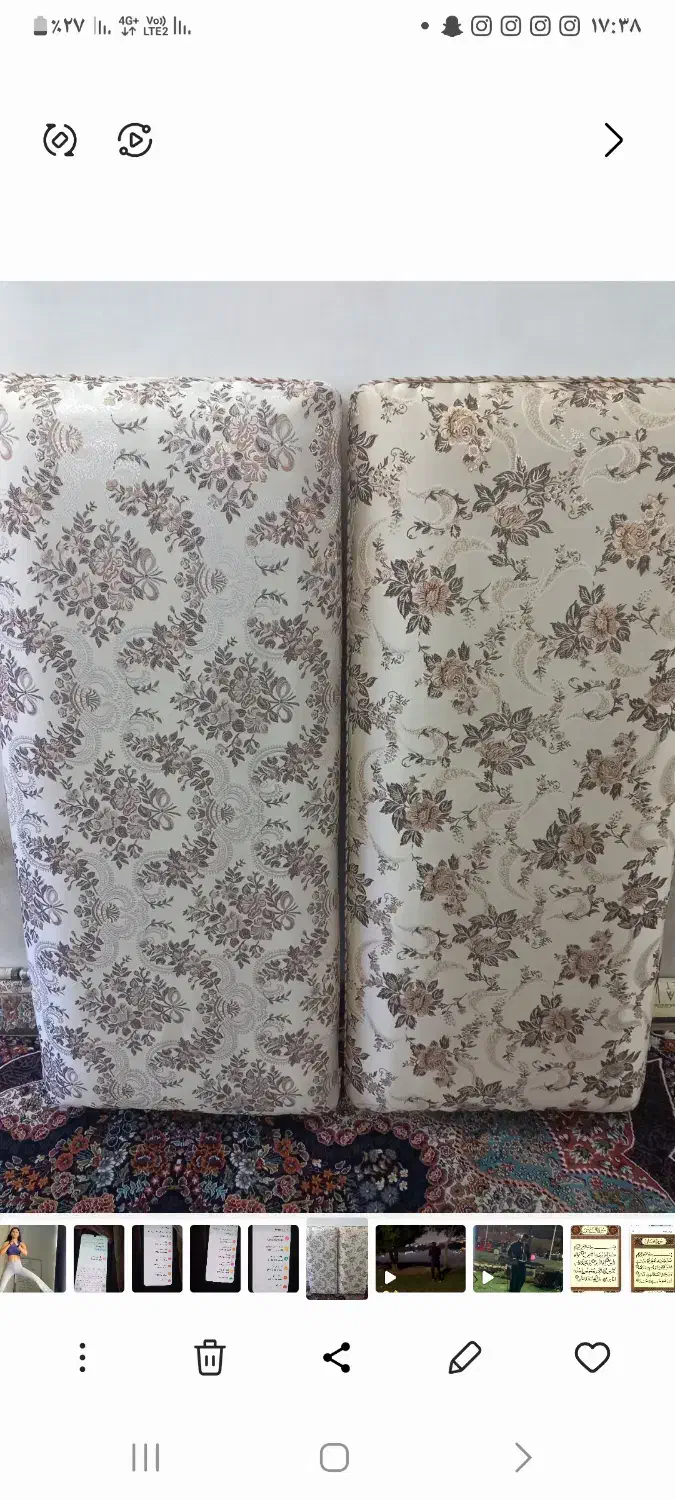 یک جفت پشتی|پشتی|اهواز, زیتون کارگری|دیوار