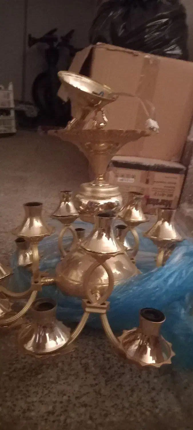 ۲ عددلوستر ۱۵ شعله مدل آویزان|لوستر و چراغ آویز|ارومیه, |دیوار